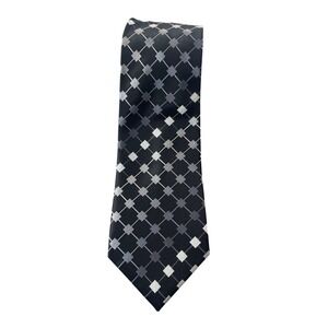Black Geometric Silk Men's Necktie‎ Formal Business Career